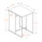 Branch Dining Table in Two Tone Grey and White Metal Finish, 35.79'' H X 31.3'' W X 23.39'' D