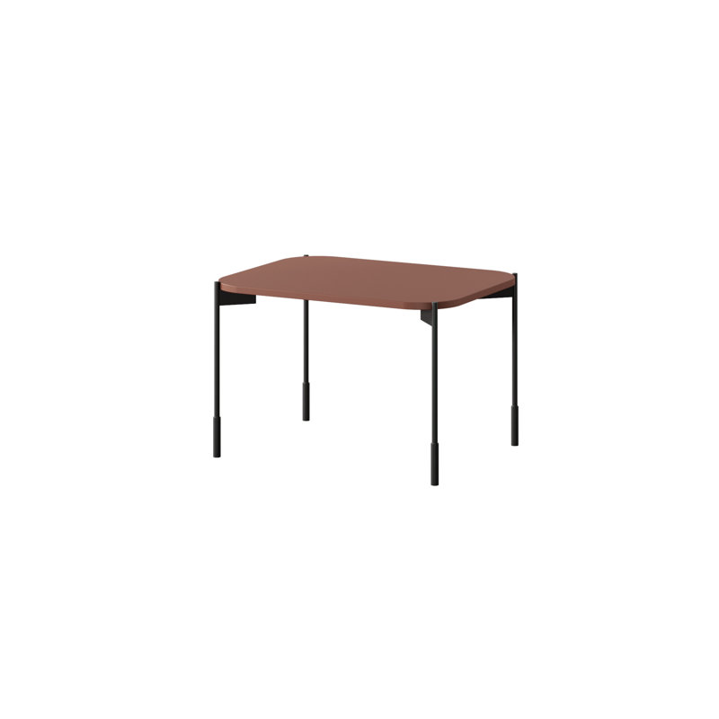 Four Leg Coffee Table, Burgundy, 40cm H x 60cm L x 45cm W
