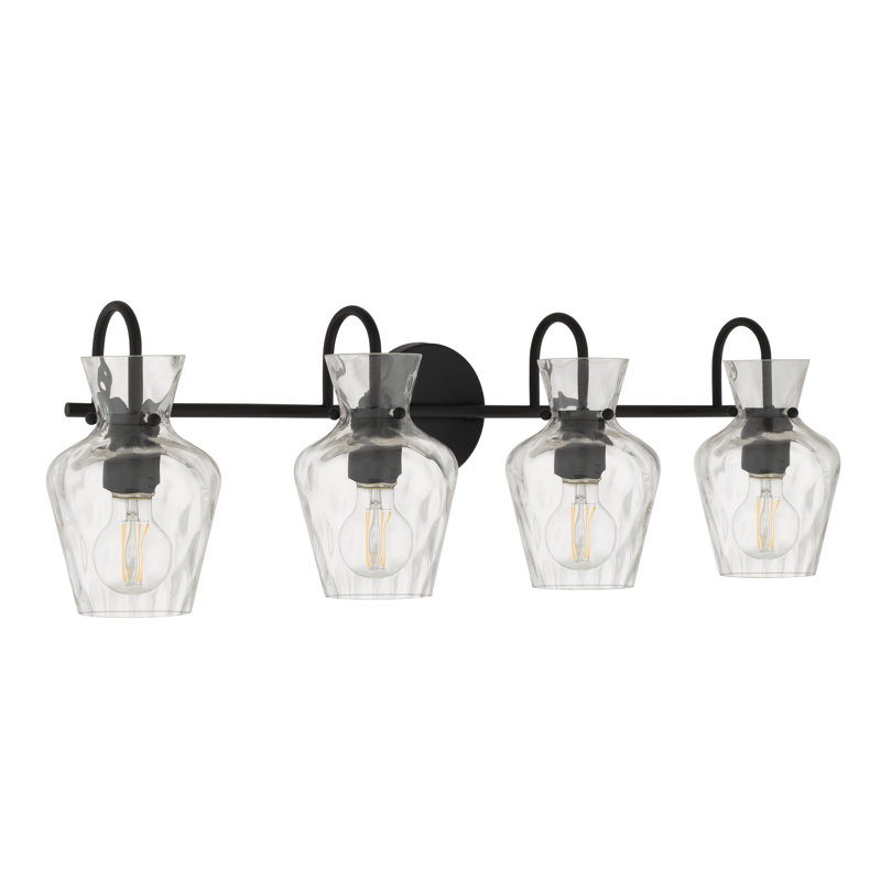 Hollis 4-Light Matte  Vanity Light, 9.5" H x 30.25" W x 6.5" D, 4 Lights