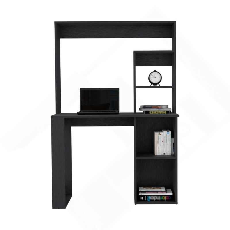 Bureau d'écriture avec tablettes et huche, noir