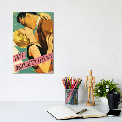1954 That Wonderful Feeling Magazine Plate 1 Piece Wall Art on Canvas