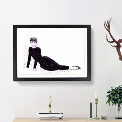 Audrey Hepburn in Abstract - Picture Frame Painting Print