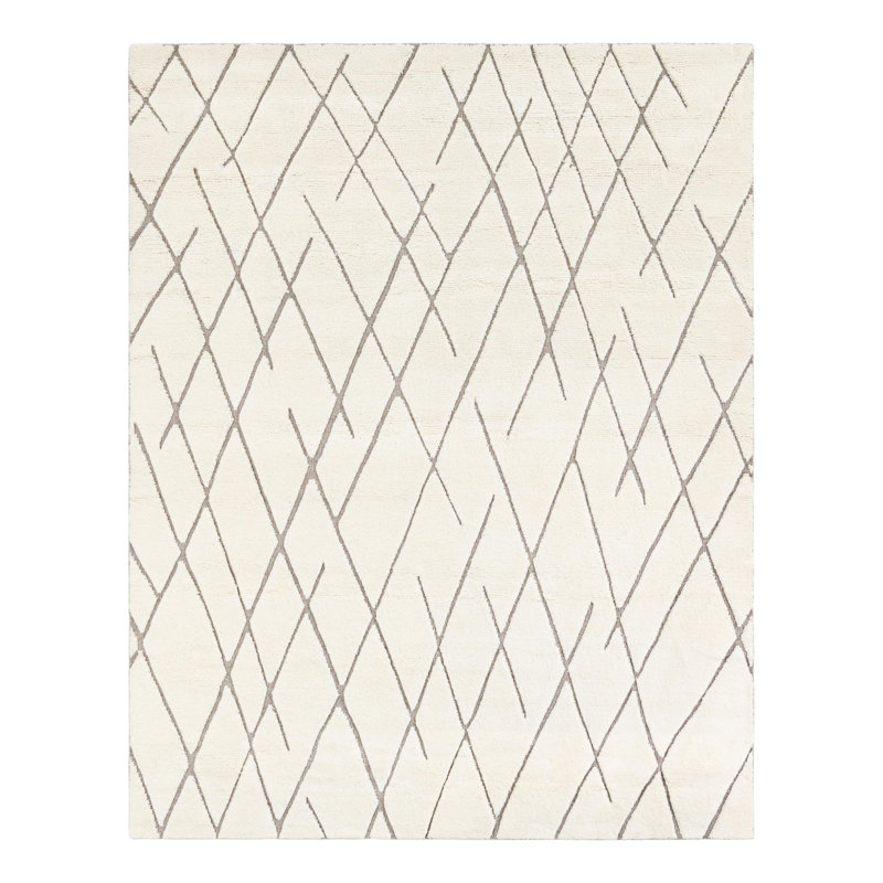 Tureka Hand-Knotted Wool Geometric Area Rug , Rectangle 7'10" x 10'