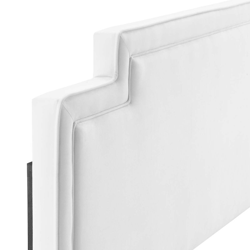 Tête de lit en velours Transfix Performance de Modway, Simple, Blanc