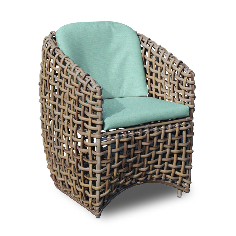 Dynasty Outdoor Dining Armchair, Canvas Tuscan Sunbrella® Canvas, Kubu Mushroom