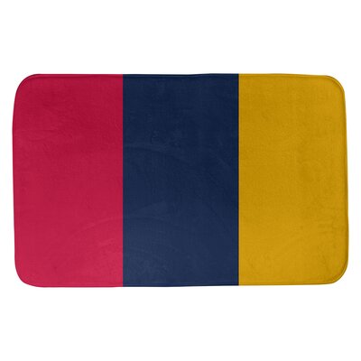 Atlanta Baseball Rectangle Memory Foam Non-Slip Striped Bath Rug -  East Urban Home, F65ED3AE49944EB88E30F642A4F239FB