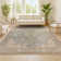 Stickney Floral Medallion Chambray Blue/Ivory Rug