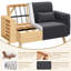  Modern Fabric Sofa Couch 2 Seater Sofa  Upholstered Loveseat-961439807