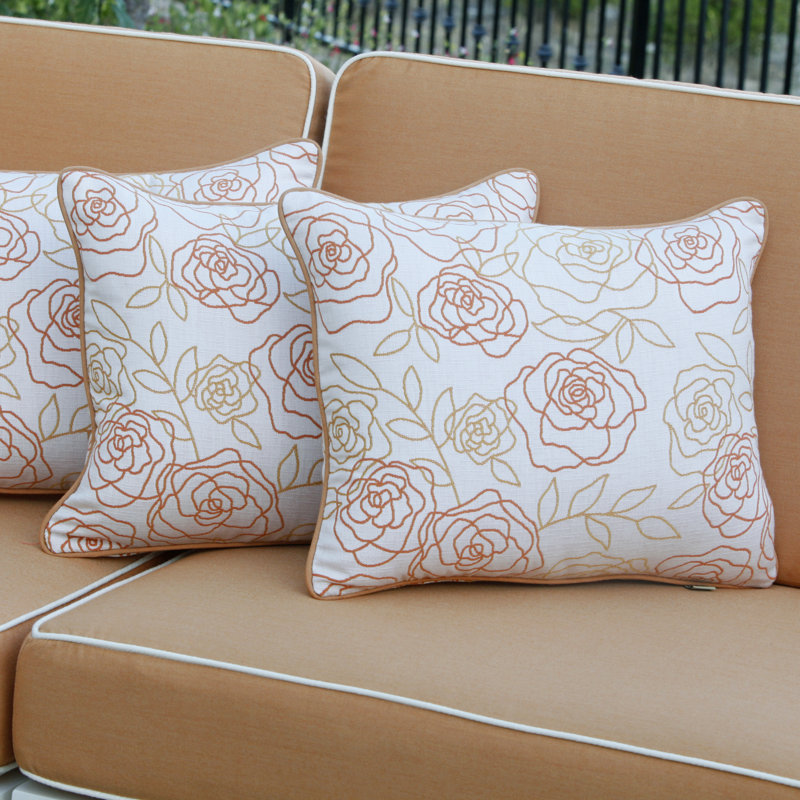 Design Harmony Lumbar Indoor/Outdoor Pillow Cover & Insert, Alcazar Redwood