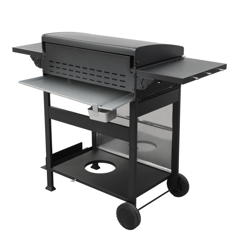 Barbecue d'extérieur au gaz propane 4, puissance 49200Btu, grilles de cuisson en émail, table d'appoint pliable, barbecue suspendu, pour aire de camping