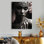 Portrait rétro bohème chic glamour - mode femme, art mural