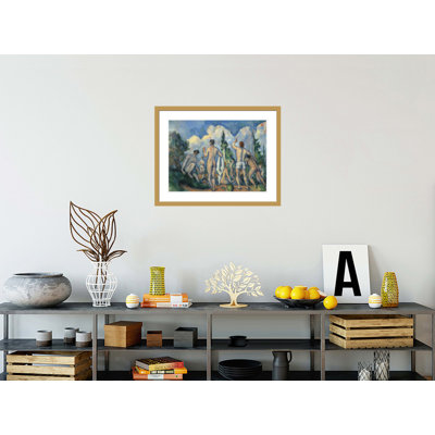 «Baigneurs» par Paul Cézanne, impression giclée encadrée