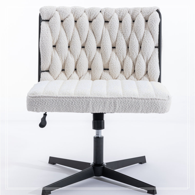 Chaise de bureau confortable sans accoudoirs sans roulettes, idéale pour les espaces de travail