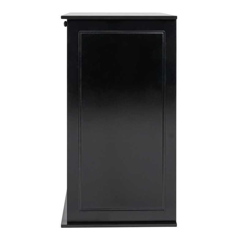 Black Tilt-Out Cabinet Laundry Sorter with Shutter Front