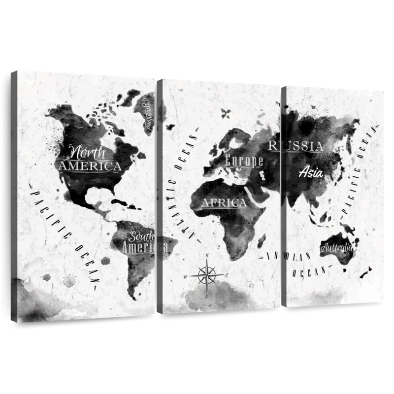 Aliaz Map, 20" H x 33" W