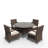 Omied 4 - Person Wicker Patio Dining Set with Round Table , Cushions Included