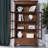 Nut-brown Solid + Manufactured Wood + Glass Display Cases