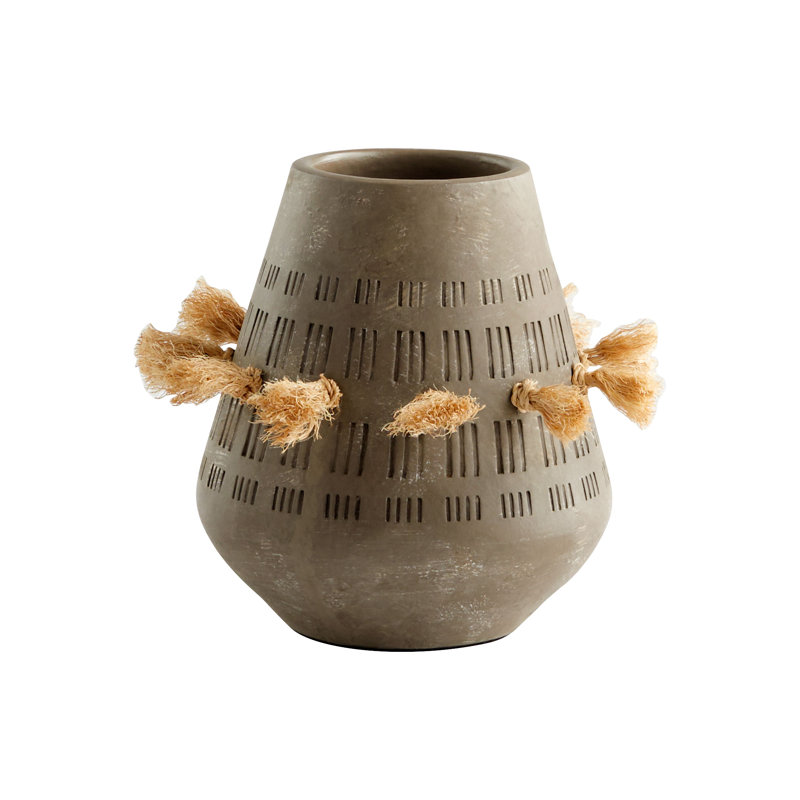 Vase de table en faïence faite main Rett par J. Kent Martin, H 10 po x l 11,75 po x P 11,75 po