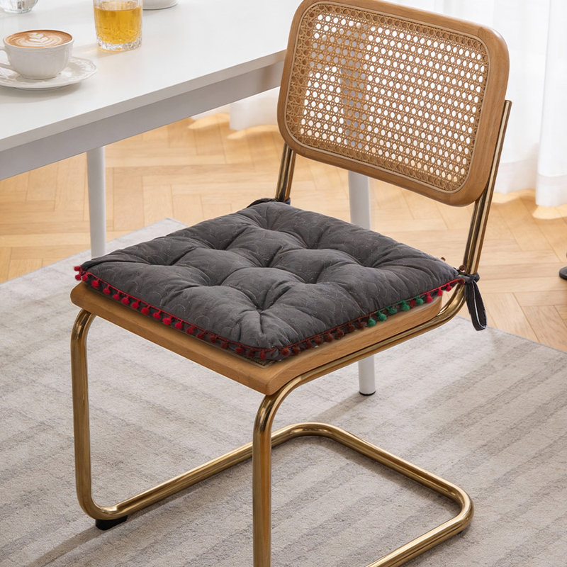 40 x 40cm Thick Padded Chair Cushion, Grey