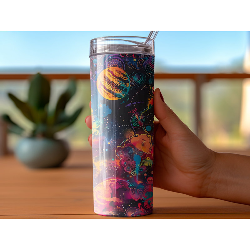 Choose Handmade Tumblers 591 mL Vacuum Insulated Stainless Steel (18/8) Travel Tumbler with Straw