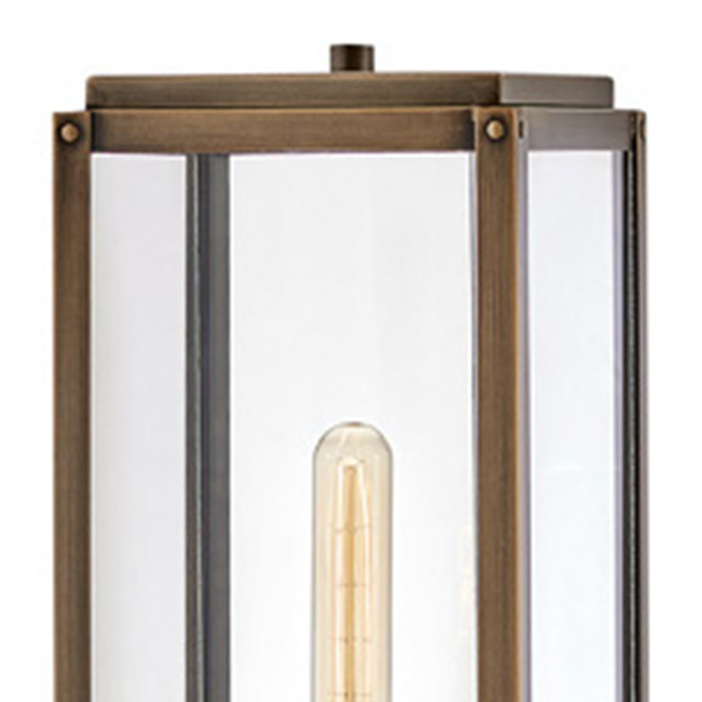 Caliana Transparent Outdoor Lantern Head, Burnished Bronze, 19.25" H x 8.75" W x 8.75" D
