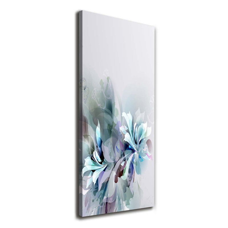 Abstract Flowers - Wrapped Canvas Print
