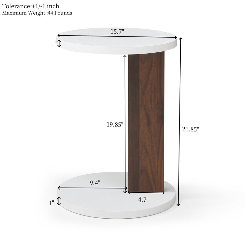 C-Shaped End Table