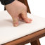 4 pièces de chaise pliante - bois massif, finition noyer, coussin beige et pour les activités de plein air