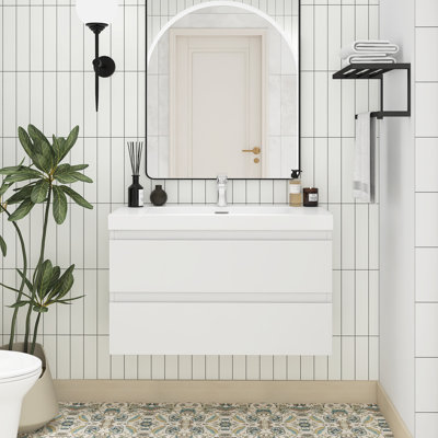 Manaya 36'' Single Bathroom Vanity with Resin Top
