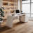 63" Modern Executive Desk with Storage & Cable Management - Luxury Home Office Computer Desk, Spacious Workstation for Small Spaces, Durable Wood & Metal Design