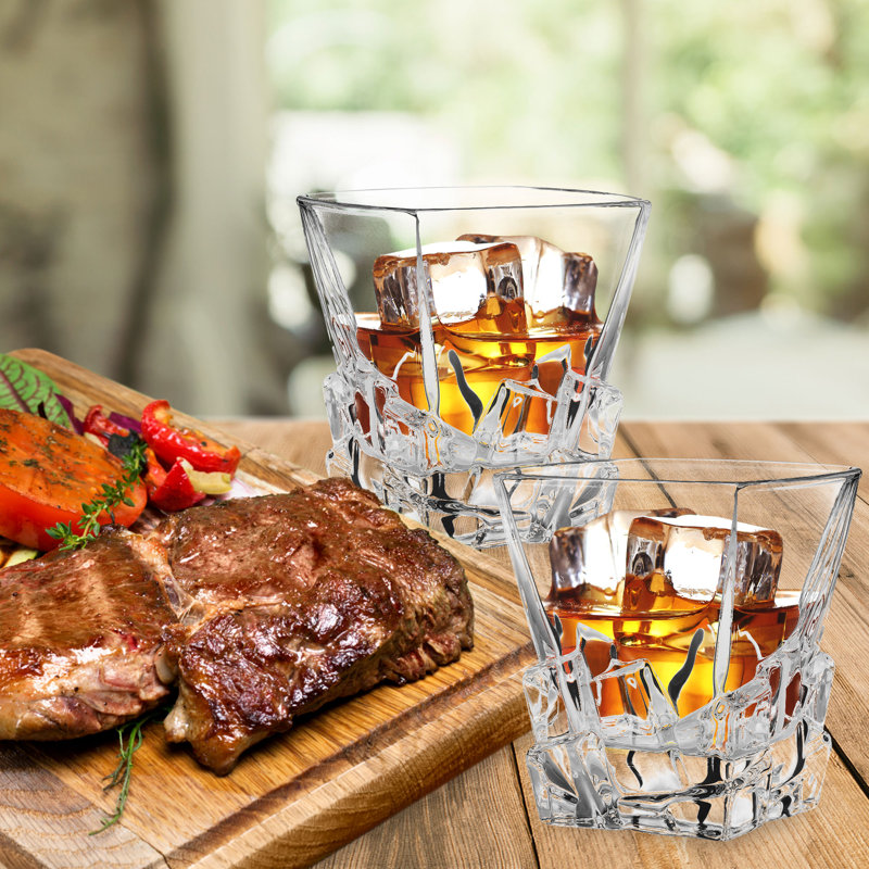 Carré 9 oz. Verre cristal whisky, 6