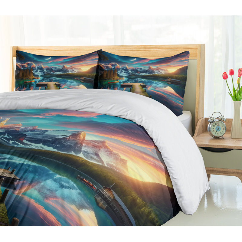 Lake Duvet Cover, King Duvet Cover + 2 Standard Shams