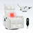 White Heat Massage Manual Recliner Chair with Rocker and Swivel in Faux Leather for Living Room-675423376