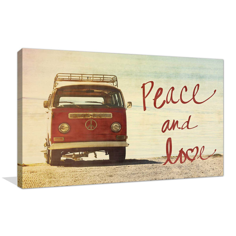 'Peace and Love' Photographic Print, 18" H x 30" W x 1" D, Wrapped Canvas