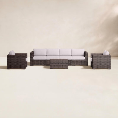 Paniagua Wicker Fully Assembled 6 - Person Seating Group with Cushions