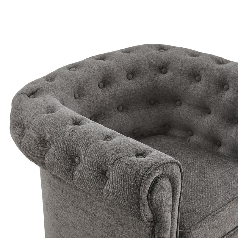 Fauteuil club Chesterfield Camberley, Gris