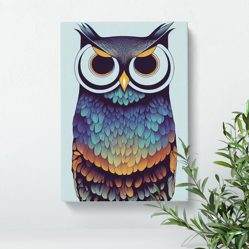 Luxurious Owl - Wrapped Canvas, 50cm H x 35cm W x 3cm D