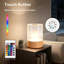 Veilleuse RVB à contrôle tactile, lampe de table ambiante à DEL rechargeable avec télécommande, lumière d'ambiance portable changeante multicolore pour la chambre à coucher, la fête, la décoration intérieure