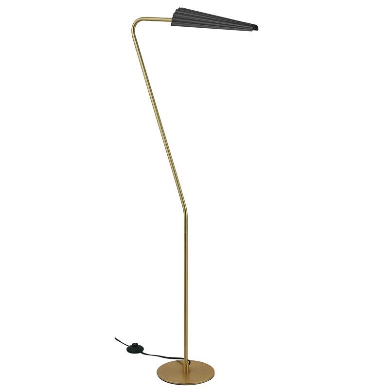 Cyriana 53.25'' Task Floor Lamp, Aged Brass