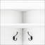 Arbre d'entrée minimaliste avec banc à chaussures, portemanteau polyvalent avec 4 crochets, armoire d'angle avec tablette réglable-357496672
