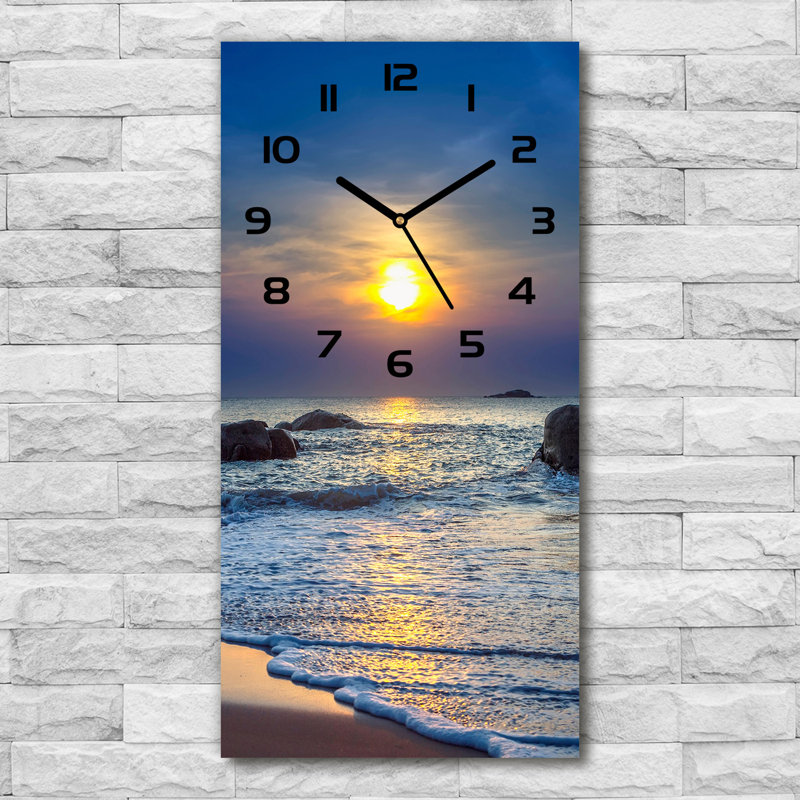 Jaanna Glass Wall Clock, Blue/Black