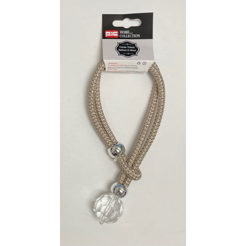 Attache de rideau (17 po) - Boule, Beige
