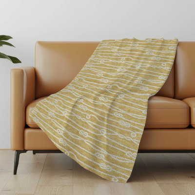 Addison Machine Washable Sherpa Rope Throw Blanket