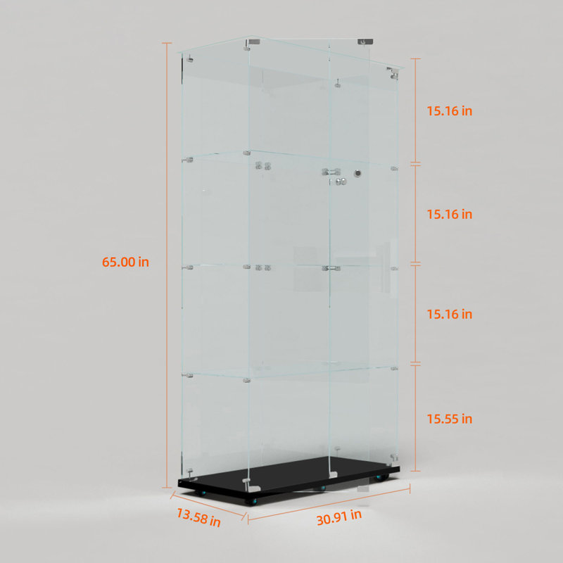 Vitrine en verre trempé, Noir