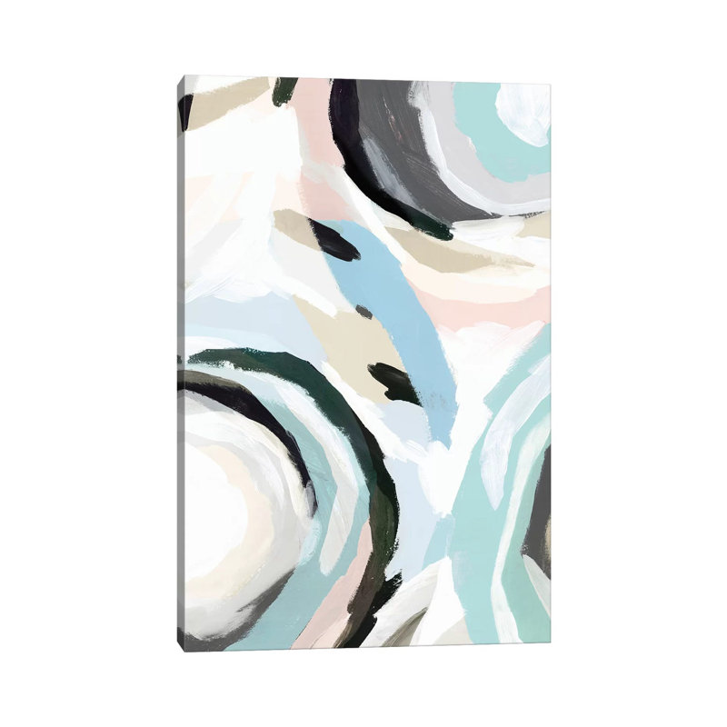 «Blue Galore I» par Isabelle Z - reproduction d'art sur toile tendue, H 40 po x l 26 po x P 1,5 po