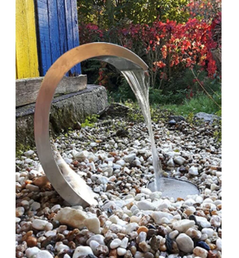 Köhko® Wasserspiel Delfin mit LED-Beleuchtung aus Edelstahl 1794DA6F49114EE0ACA677CDAA3AE73D Wasserfall Springbrunnen