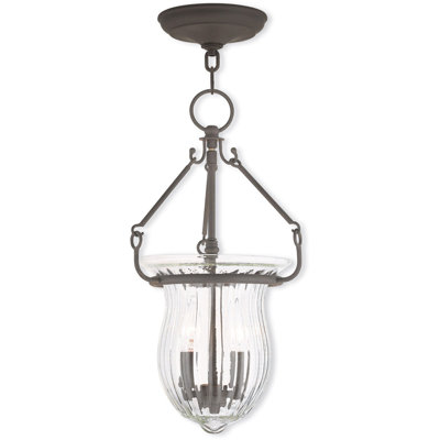 Luminaire suspendu urne 2 lumières Agna