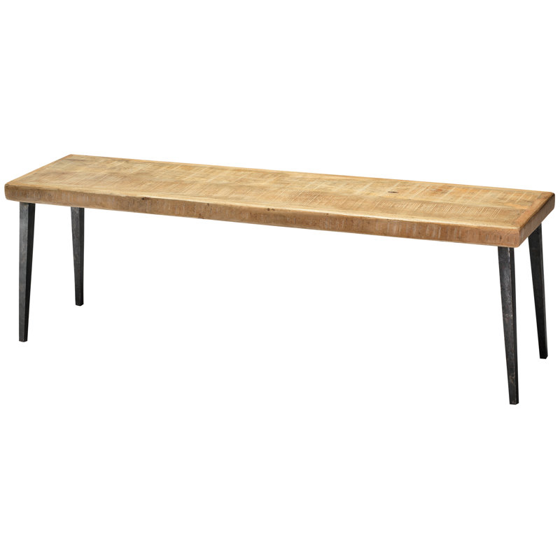 Banc de hall d'entrée en bois Farmhouse, Naturel