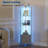 5-Tier Corner Shelf, Modern Space-Saving Storage Rack with Doors-1627432