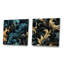Bugrane - Ensemble de 2 collages carrés à formes abstraites-101846396-101846397